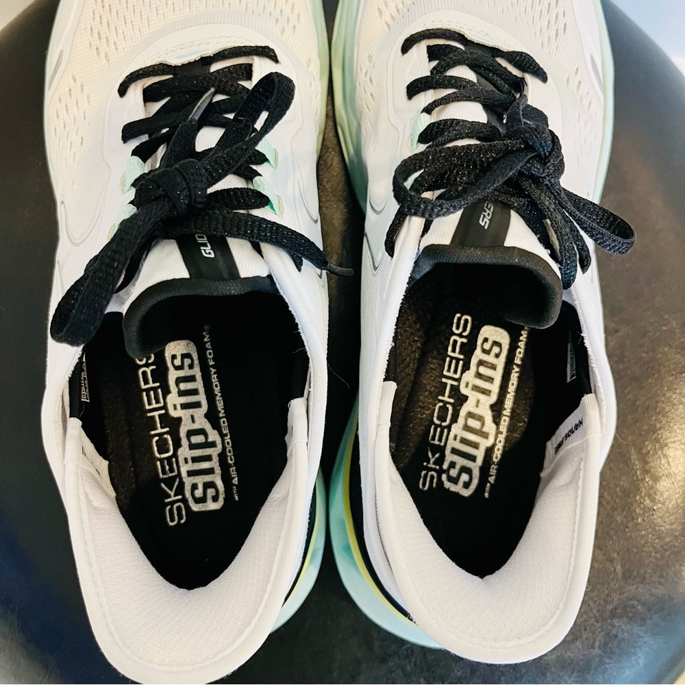 SKECHERS Glide-Step Atlus Relaxed Fit White Multi Sneaker W 9 Hands Free - Picture 6 of 8